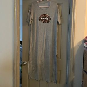 Lip graphic Tshirt dress from Bibi